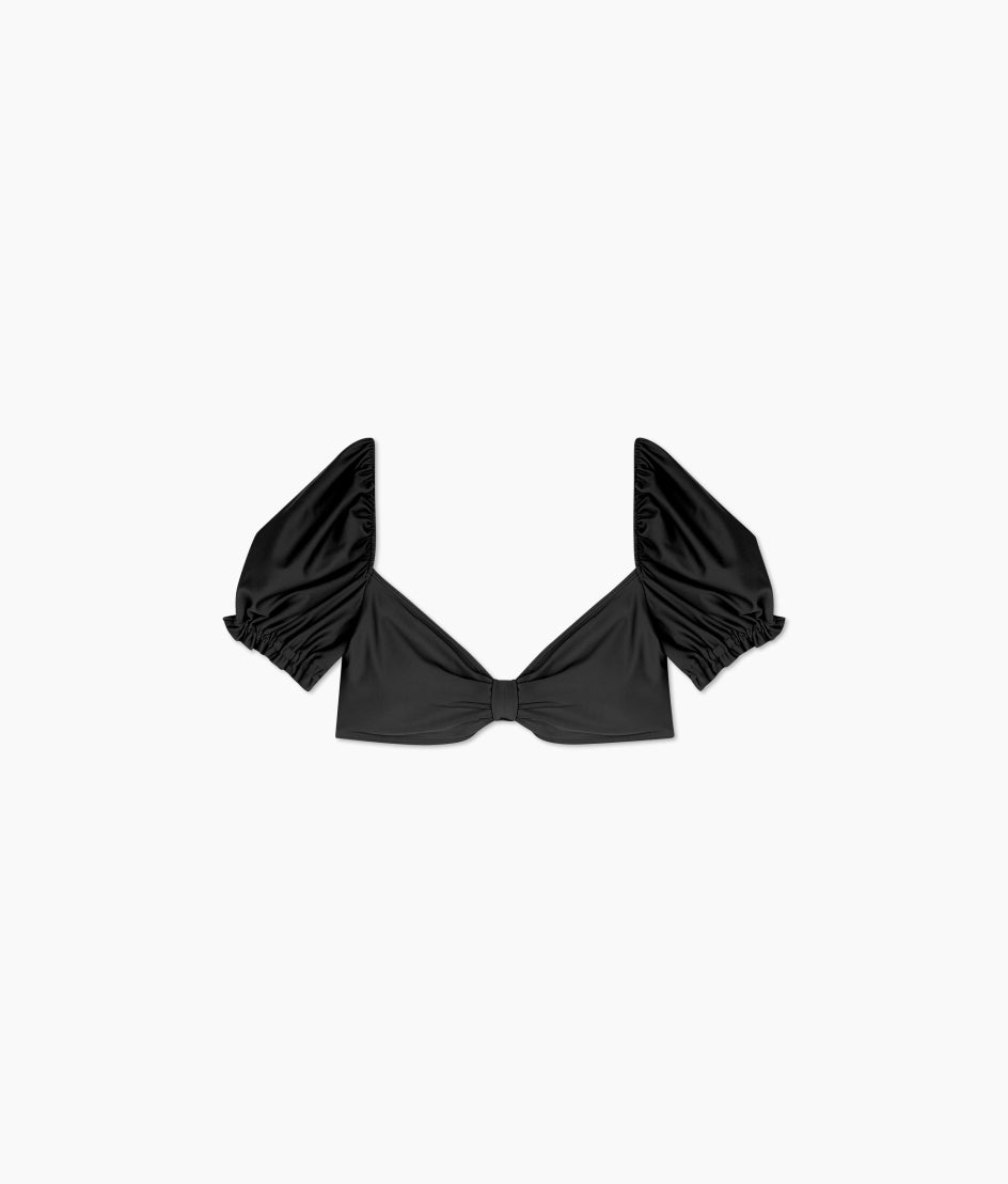  The Puff Sleeve Bikini Top - Sea Urchin
