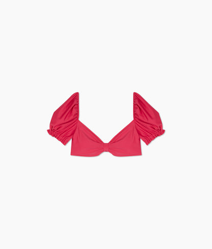  The Puff Sleeve Bikini Top - Spritz
