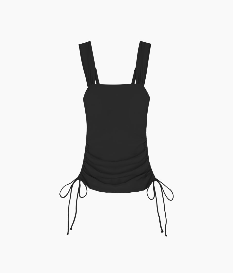  The Cinched Square Neck Tankini Top - Sea Urchin