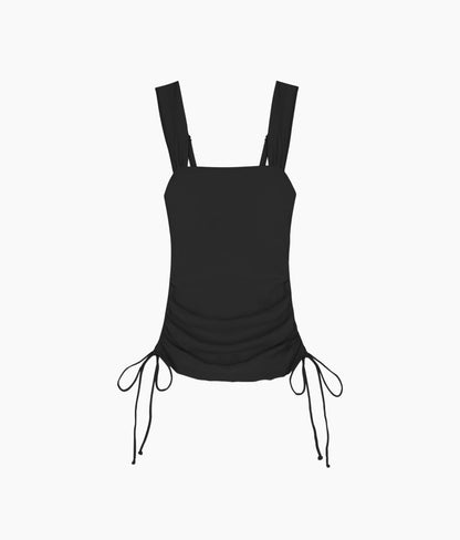  The Cinched Square Neck Tankini Top - Sea Urchin