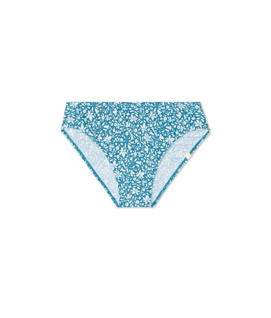  The Classic Mid-Rise Bikini Bottom - Meadow Floral In Mist