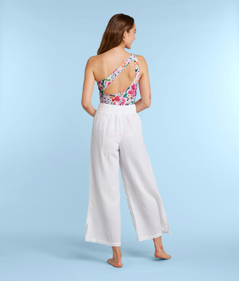  The Cloud Gauze Wide-Leg Pants - White Sand
