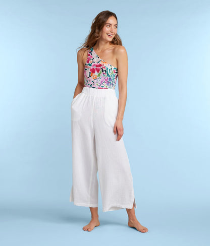  The Cloud Gauze Wide-Leg Pants - White Sand