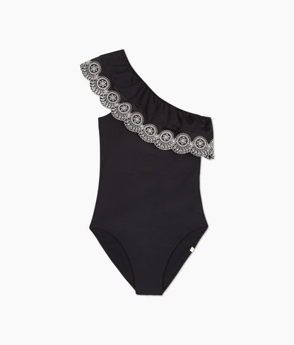  The Eyelet Ruffle Sidestroke - Sea Urchin