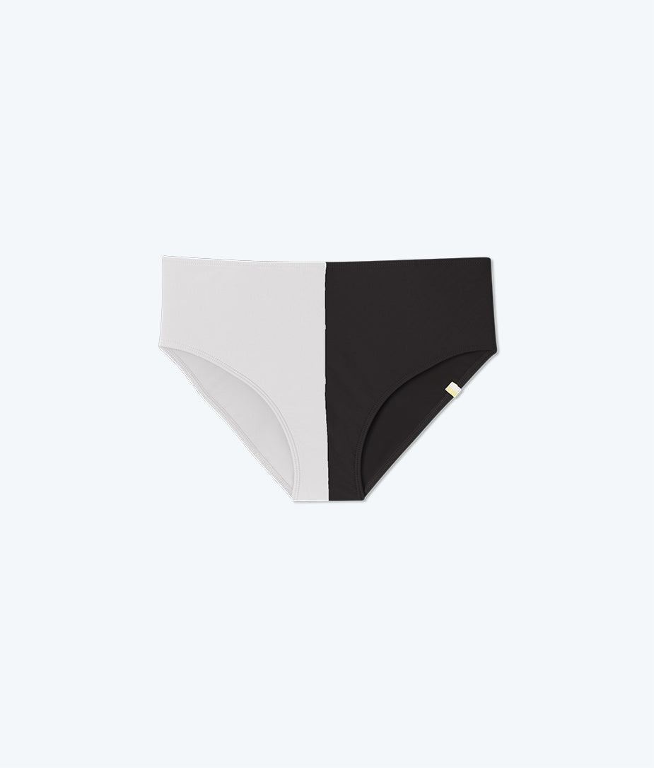  The Split High Leg High Rise Bikini Bottom - Sea Urchin & White Sand