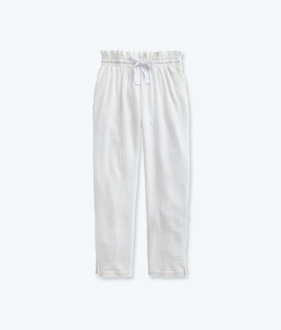  The Going Places Gauze Drawstring Pant - White Sand