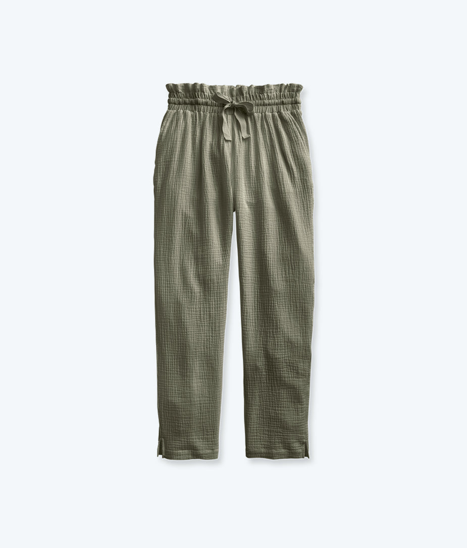  The Going Places Gauze Drawstring Pant - Agave