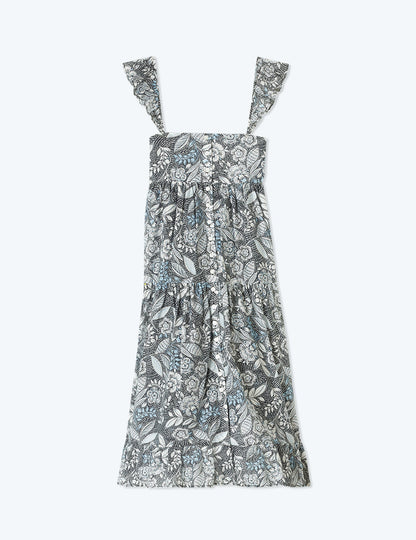  The Tiered Ruffle Midi Dress - Island Floral