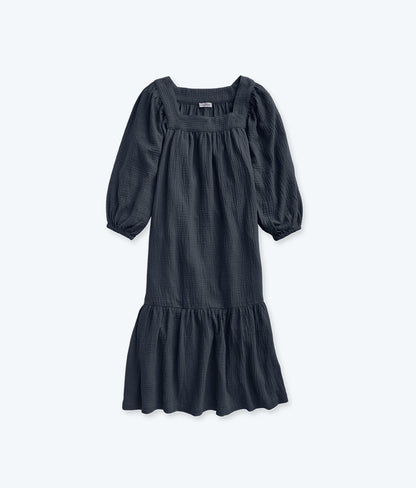  The Going Places Gauze Midi Dress - Midnight