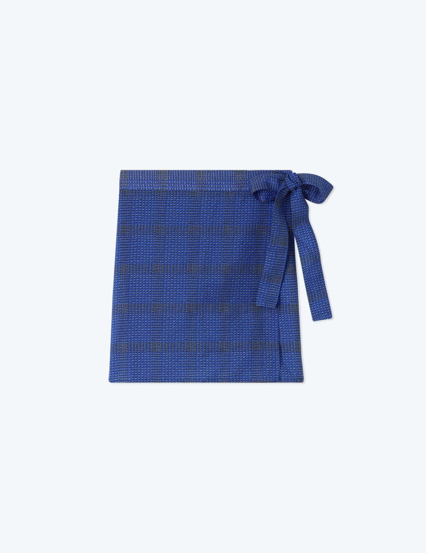  The Wrap Cover-Up Skirt - Modern Plaid In Hydrangea