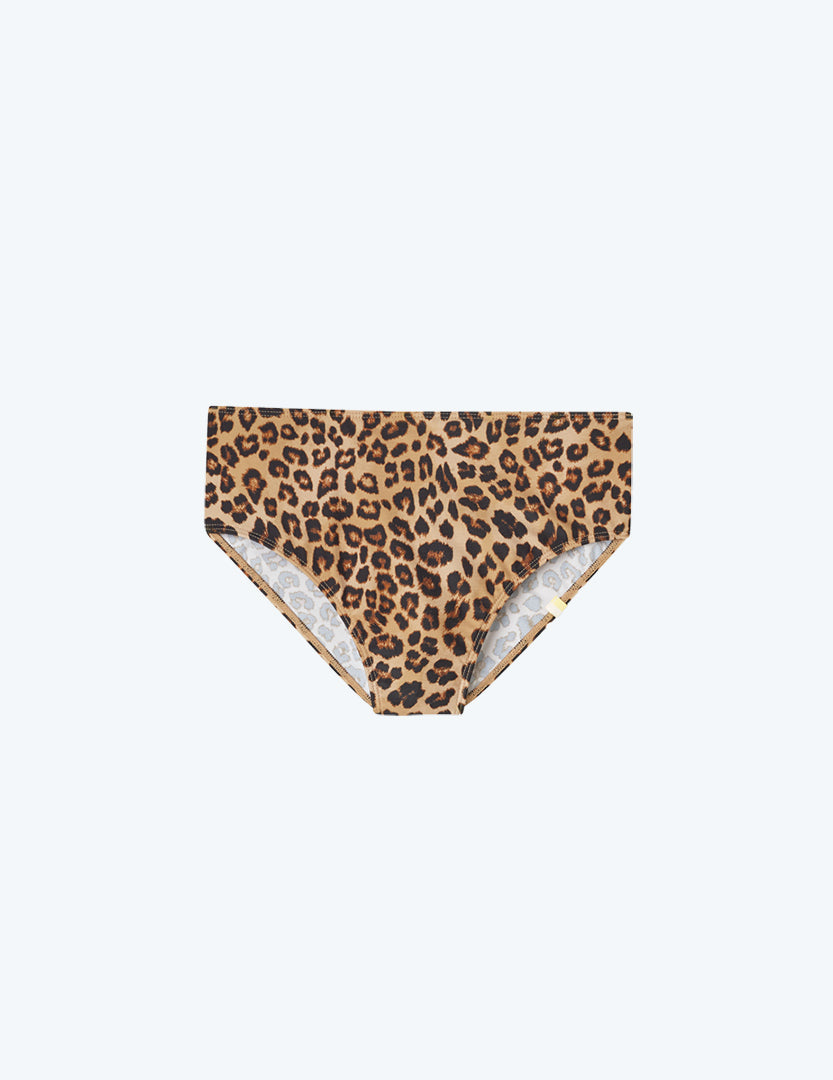  The High Leg Mid Rise Bikini Bottom - Leopard