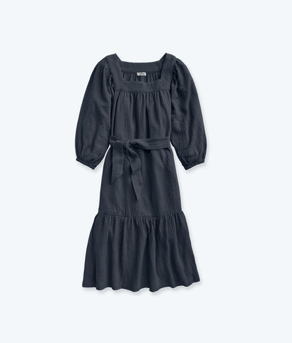  The Going Places Gauze Midi Dress - Midnight