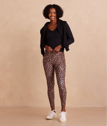  The Do-It-All High Rise 7/8 Leggings - Terracotta Leopard