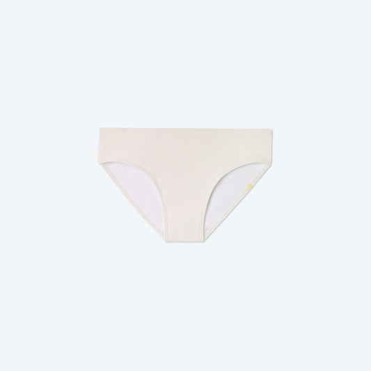  The High Leg Mid Rise Bikini Bottom - White Sand