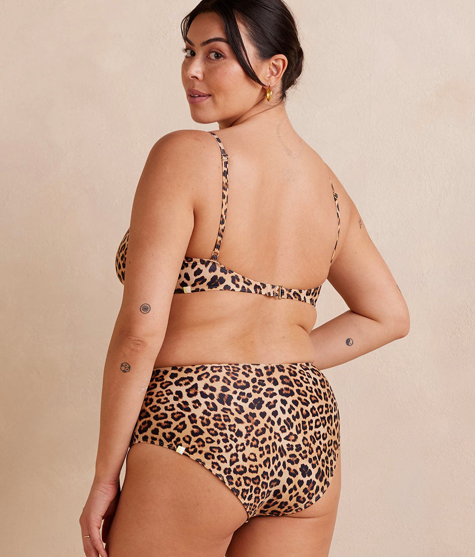  The High Leg High Rise Bottom - Leopard
