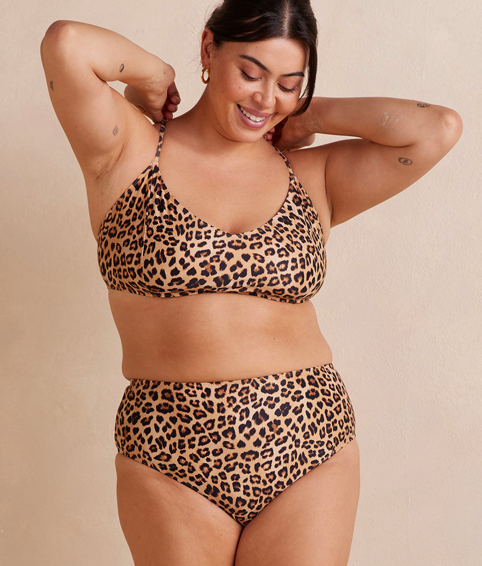  The High Leg High Rise Bottom - Leopard