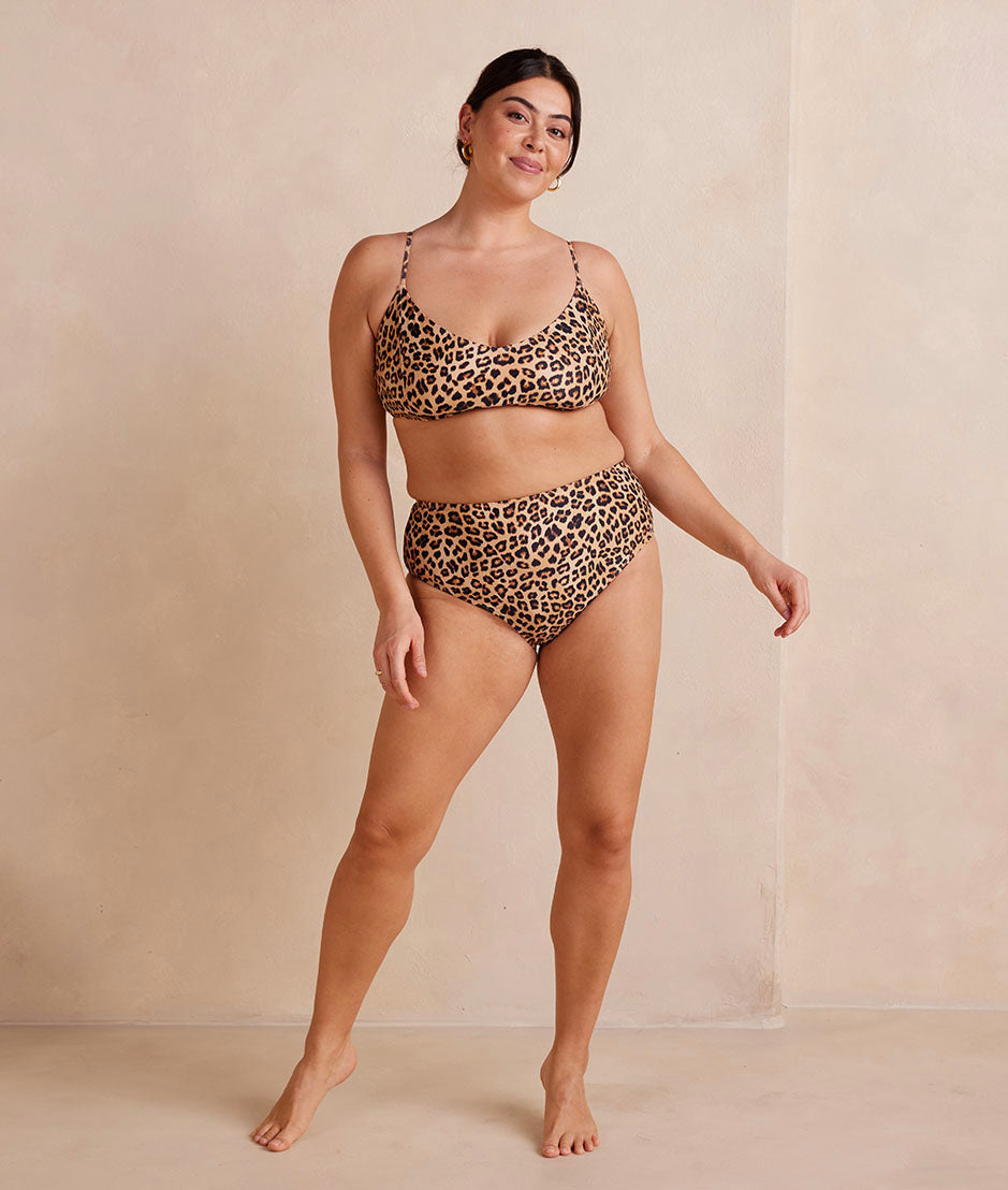  The High Leg High Rise Bottom - Leopard