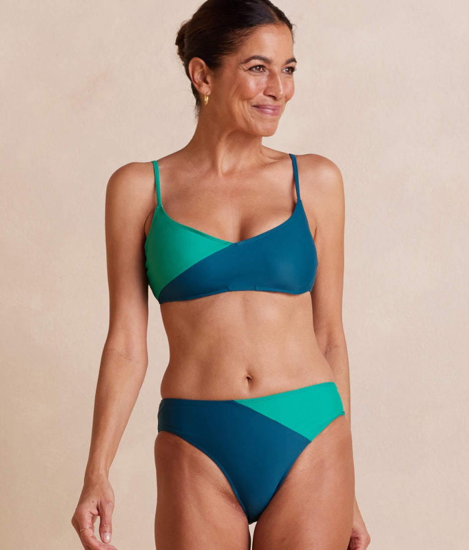  The Diagonal Mid Rise Bottom - Seaglass & Seaweed