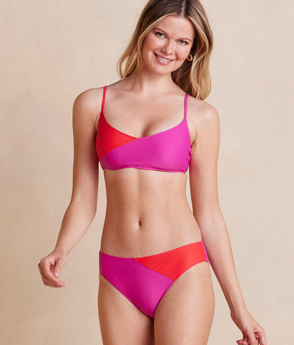  The Marina Bikini Top - Hibiscus & Grapefruit