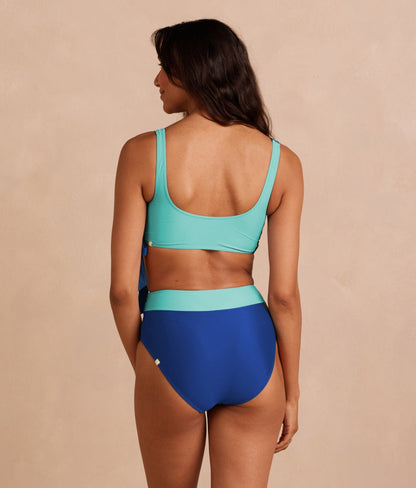  The Perfect Wrap Bikini Top - Aqua & Lapis