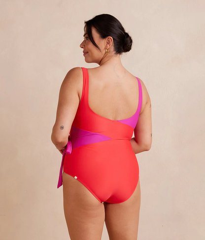  The Perfect Wrap One-Piece - Hibiscus & Grapefruit