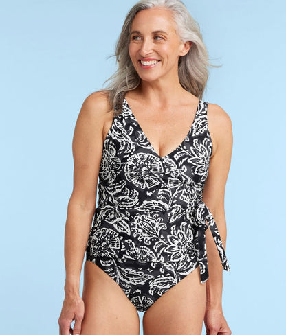  The Perfect Wrap Tankini - Batik In Sea Urchin & White Sand