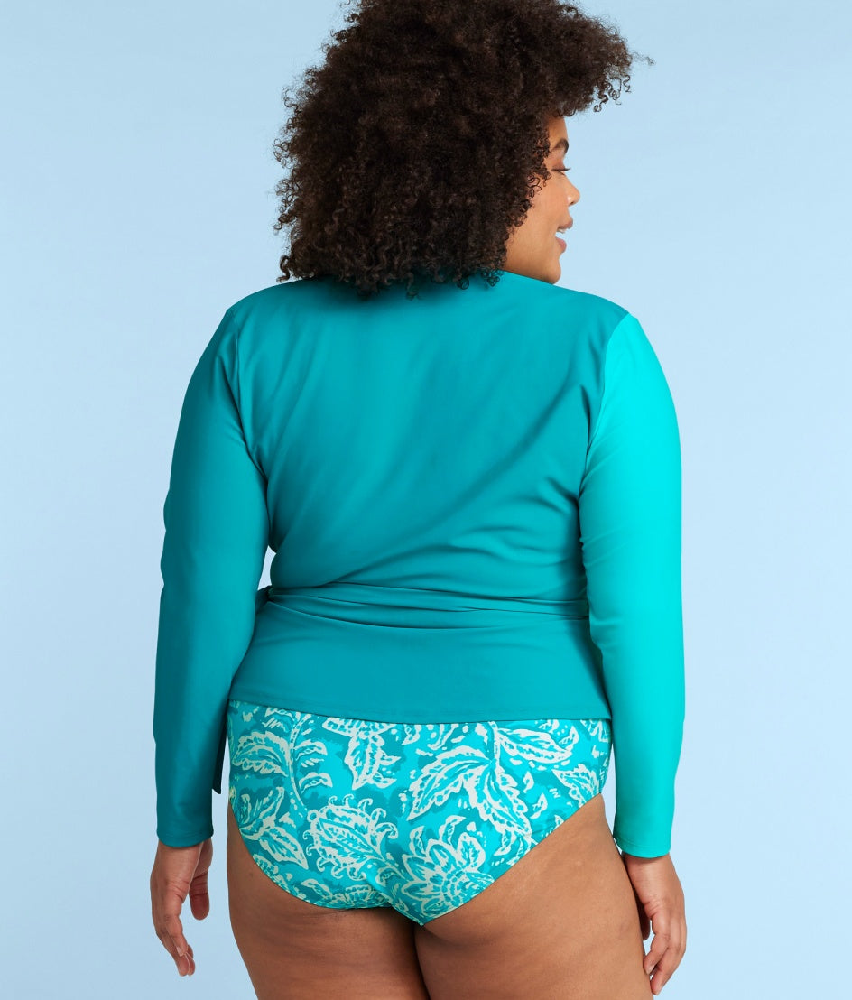  The Perfect Wrap Long Sleeve Cover-Up - Seafoam & Harbor
