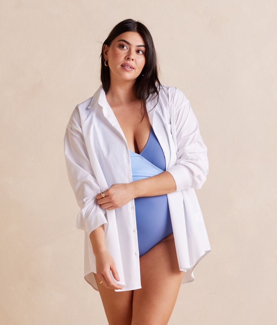  The Perfect Boyfriend Shirt - White Sand