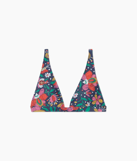  The Plunge Bikini Top - Super Bloom