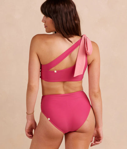  The Ruched High Leg High Rise Bottom - Spritz