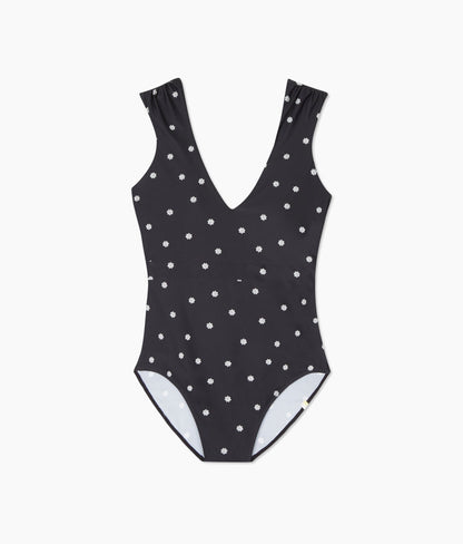  The Ruched Backflip - Microfloral In Sea Urchin & White Sand