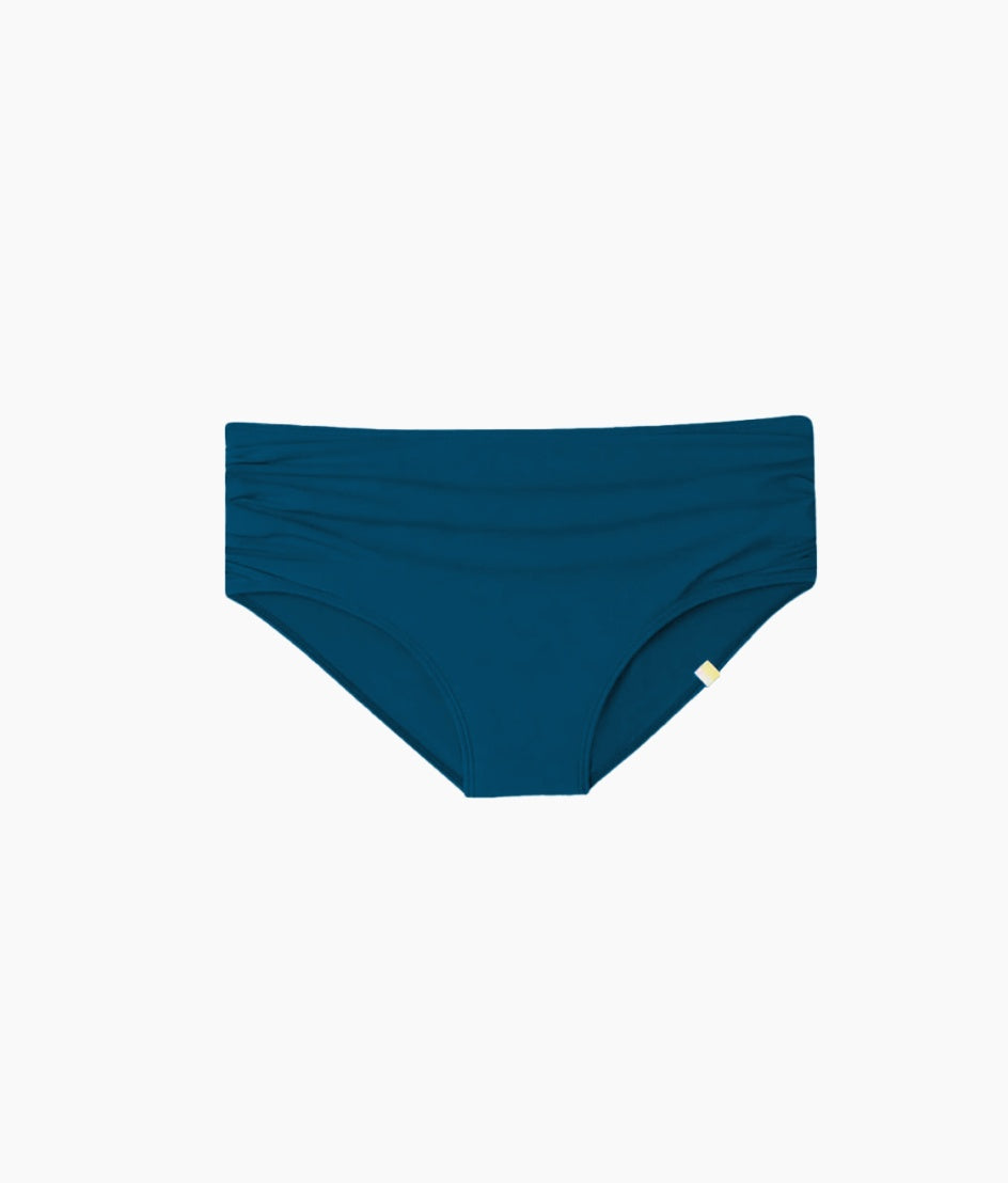  The Ruched High Leg High Rise Bottom - Seaweed