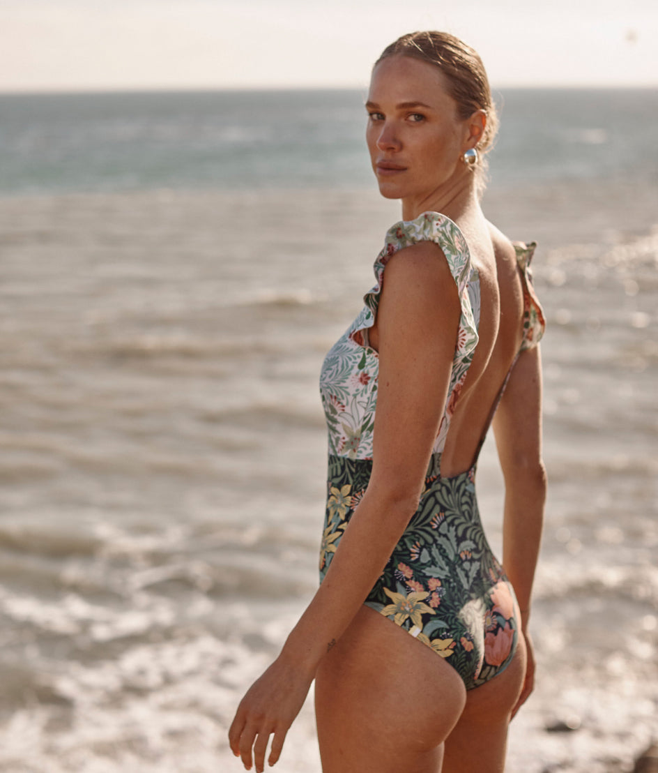  The Ruffle Backflip - Bower In Seaglass & Watermelon