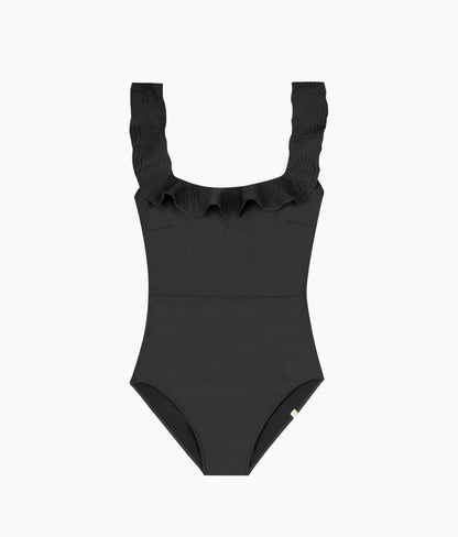  The Ruffle Seaway Square Neck One-Piece - Sea Urchin