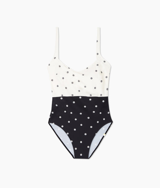  The Seascape Sweetheart One Piece - Microfloral In Sea Urchin & White Sand