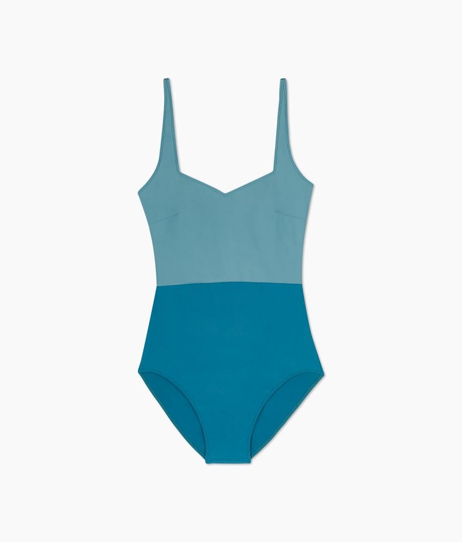  The Seascape Sweetheart One Piece - Bluestone & Mist