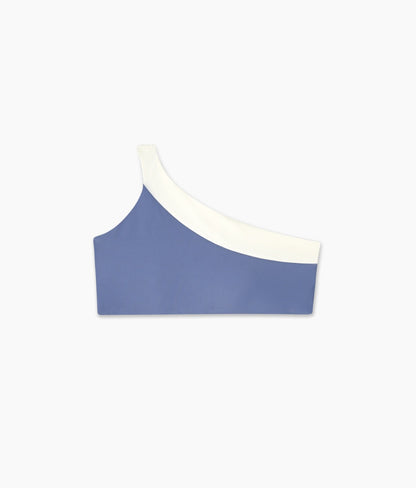  The Sidestroke Bikini Top - Blue Mountain & White Sand