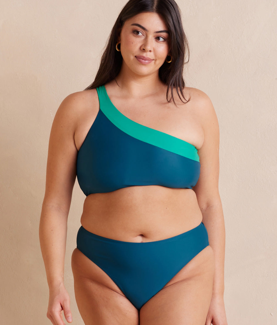  The Sidestroke Bikini Top - Seaglass & Seaweed