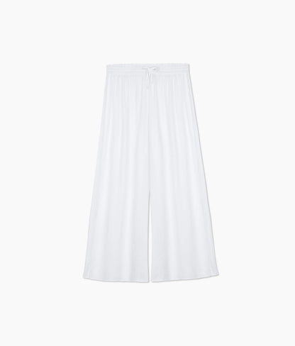  The Silky Luxe Palazzo Pants With Ties - Cloud White