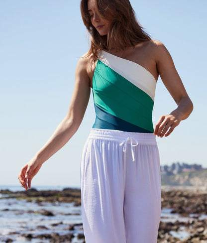  The Silky Luxe Palazzo Pants With Ties - Cloud White