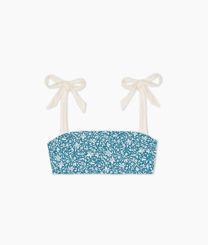  The Tie Oasis Bikini Top - Meadow Floral In Mist