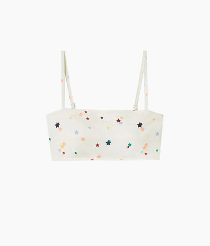  The Oasis Bikini Top - Small Scatter Stars In White Sand