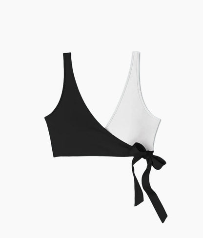  The Perfect Wrap Bikini Top - Sea Urchin & White Sand