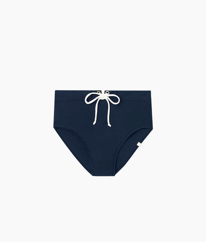 The Lace-Up High Leg High Rise Bikini Bottom - Deep Sea