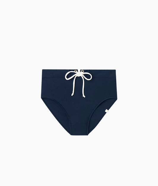  The Lace-Up High Leg High Rise Bikini Bottom - Deep Sea